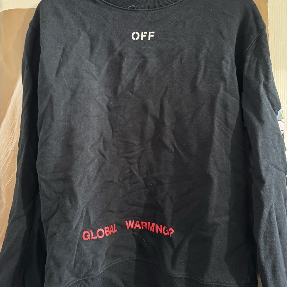 Off-White Black Garment with Striped Tag
